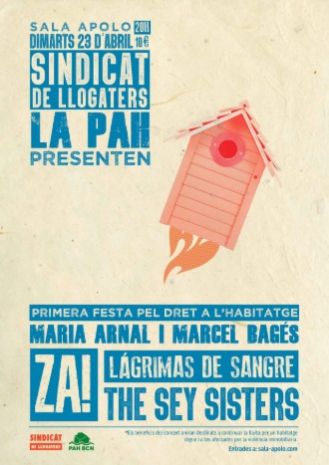 1ª Festa per l'habitatge: Maria Arnal i Marcel Bagés + The Sey Sisters + Lágrimas de Sangre + Za!