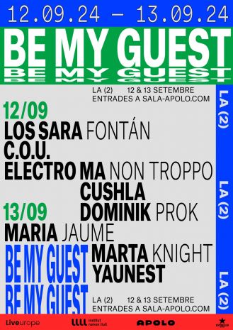 Be My Guest: Barcelona Edition x Liveurope | Los Sara Fontán + Electro Ma Non Troppo + C.O.U. + Cushla