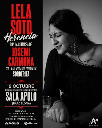 LELA SOTO with the guitar of JOSEMI CARMONA and the special collaboration of SORDERITA