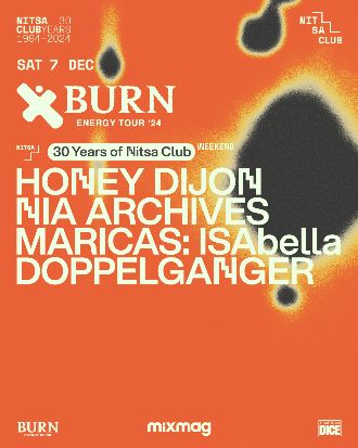 Nitsa: Burn Energy Tour Barcelona | Honey Dijon + Nia Archives + MARICAS: ISAbella + Doppelganger