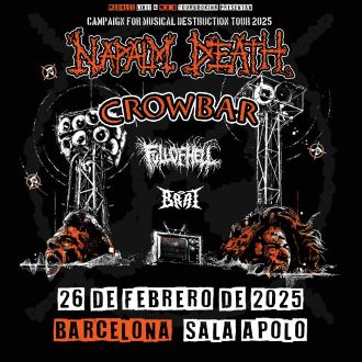 NAPALM DEATH Campaign for Musical Destruction | Napalm Death + Crowbar + Full of Hell + The Brat