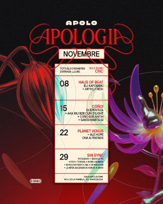 Apología X CÓÑO!: Dj Epéntica + Aka Inu b2b Cucki d'Light + Coño b2b Antih + Santa Marta Dj