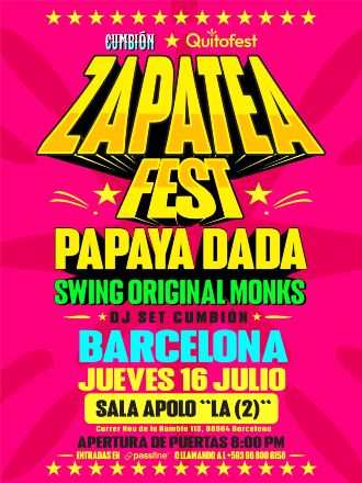 Zapatea Fest: Papaya Dada + Swing Original Monks