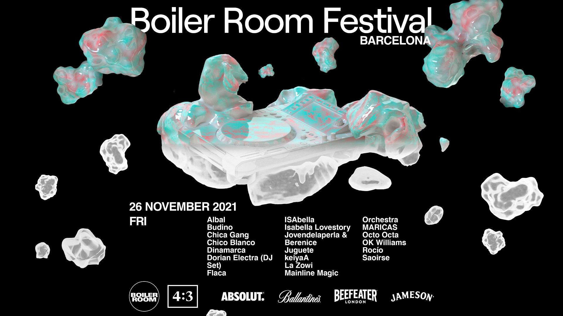 Astin - Boiler Room: Chica Gang | Albal · CHICOBLANCO · Dinamarca · Dorian Electra DJ set · Flaca · Isabella Lovestory · Juguete · Rocío (SOLD OUT)